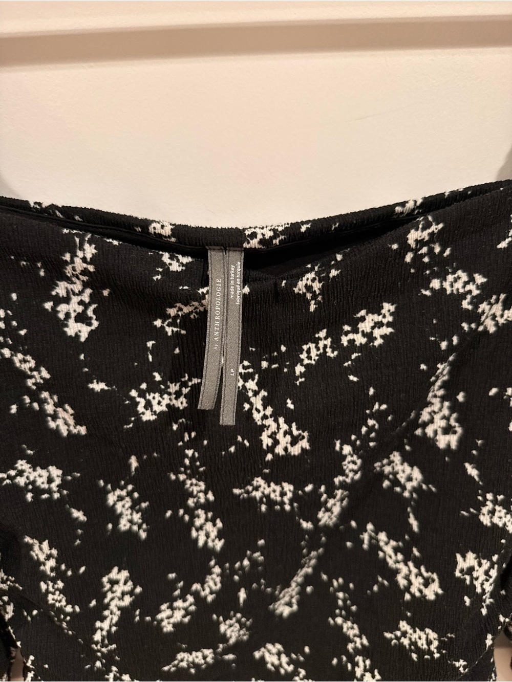Anthropology floral puff blouse long sleeve